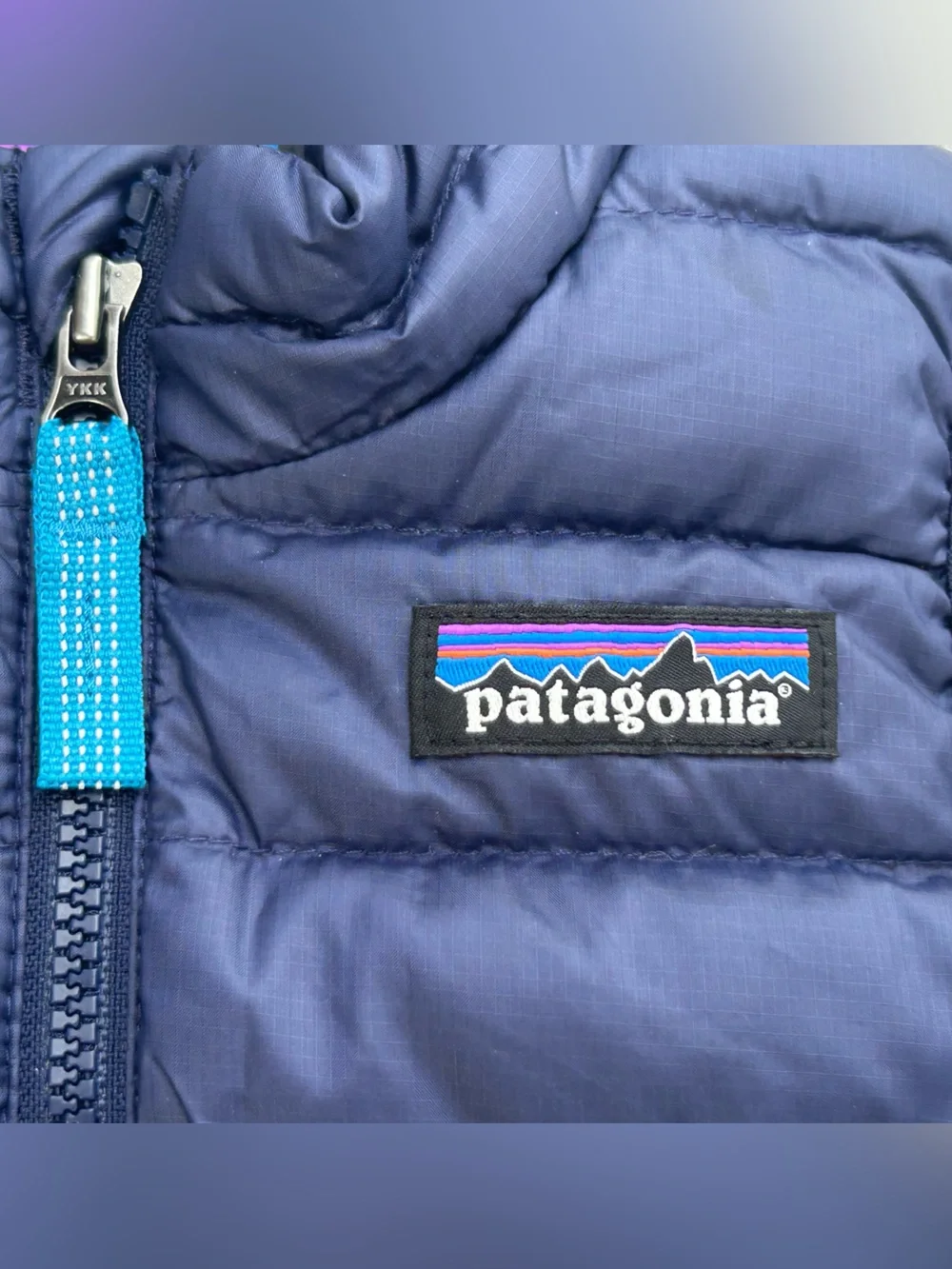Patagonia Baby Down Sweater Vest in Classic Navy 3-6 months